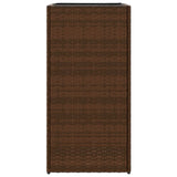 Plantenbak 40x40x80 cm poly rattan bruin - AllerleiShop