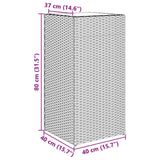 Plantenbak 40x40x80 cm poly rattan bruin - AllerleiShop