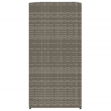 Plantenbak 40x40x80 cm poly rattan grijs - AllerleiShop