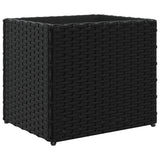 Plantenbak 36x30x32 cm poly rattan zwart - AllerleiShop