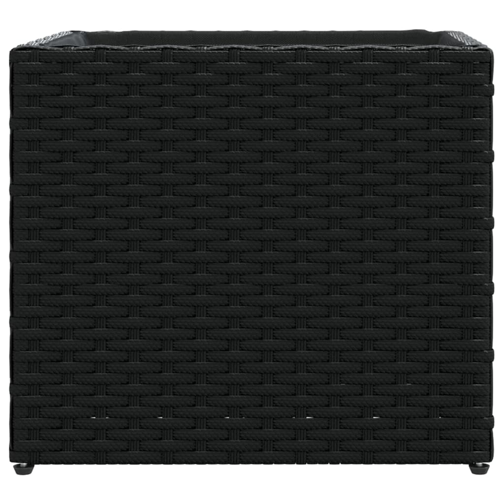 Plantenbak 36x30x32 cm poly rattan zwart - AllerleiShop