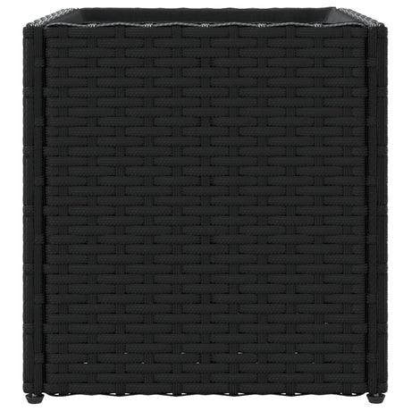 Plantenbak 36x30x32 cm poly rattan zwart - AllerleiShop