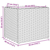 Plantenbak 36x30x32 cm poly rattan zwart - AllerleiShop