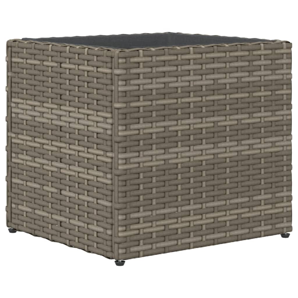 Plantenbak 36x30x32 cm poly rattan grijs - AllerleiShop