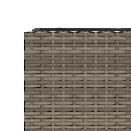 Plantenbak 36x30x32 cm poly rattan grijs - AllerleiShop