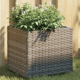 Plantenbak 36x30x32 cm poly rattan grijs - AllerleiShop