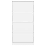 Schoenenkast met 4 klaplades 80x21x163,5 cm wit - AllerleiShop