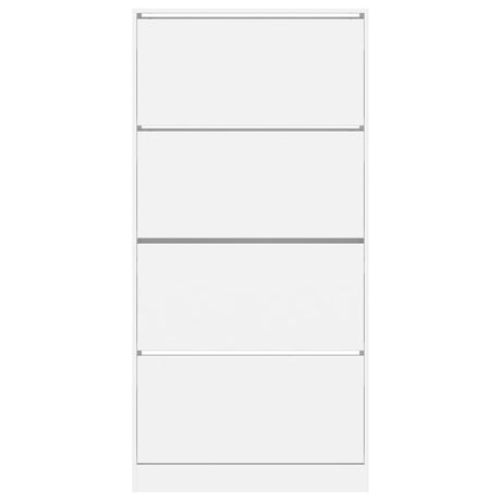 Schoenenkast met 4 klaplades 80x21x163,5 cm wit - AllerleiShop