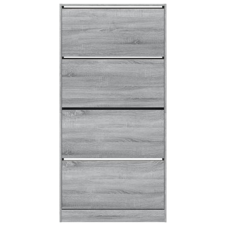 Schoenenkast met 4 klaplades 80x21x163,5 cm grijs sonoma - AllerleiShop