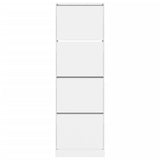 Schoenenkast met 4 klaplades 60x34x187,5 cm wit - AllerleiShop