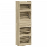 Schoenenkast met 4 klaplades 60x34x187,5 cm sonoma eikenkleurig - AllerleiShop