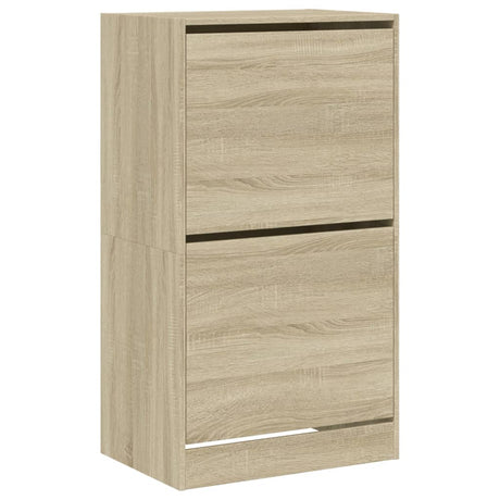 Schoenenkast met 2 klaplades 60x42x108 cm sonoma eikenkleurig - AllerleiShop