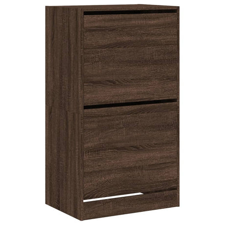 Schoenenkast met 2 klaplades 60x42x108 cm bruin eikenkleur - AllerleiShop