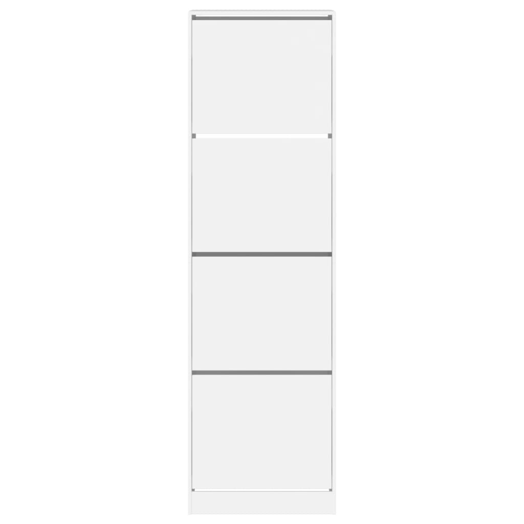 Schoenenkast met 4 klaplades 60x42x204 cm wit - AllerleiShop