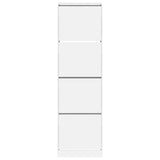 Schoenenkast met 4 klaplades 60x42x204 cm wit - AllerleiShop