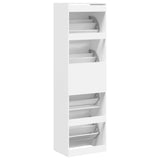 Schoenenkast met 4 klaplades 60x42x204 cm wit - AllerleiShop