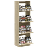 Schoenenkast met 4 klaplades 60x42x204 cm sonoma eikenkleurig - AllerleiShop