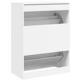 Schoenenkast met 2 klaplades 80x42x108 cm wit - AllerleiShop