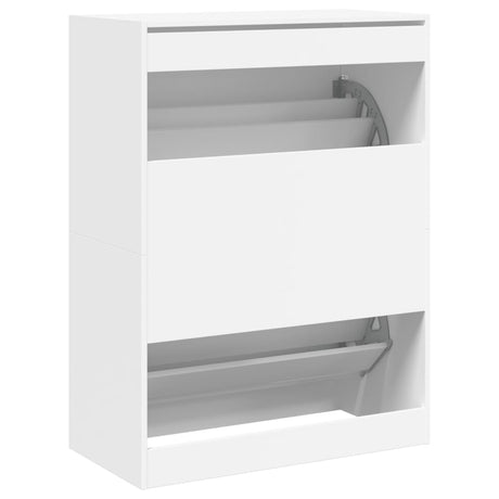 Schoenenkast met 2 klaplades 80x42x108 cm wit - AllerleiShop