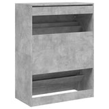 Schoenenkast met 2 klaplades 80x42x108 cm betongrijs - AllerleiShop