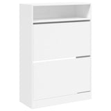 Schoenenkast met 2 klaplades 80x34x116 cm wit - AllerleiShop