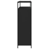 Schoenenkast met 4 klaplades 100x34x112 cm zwart - AllerleiShop