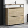 Schoenenkast met 4 klaplades 100x34x112 cm sonoma eikenkleurig - AllerleiShop