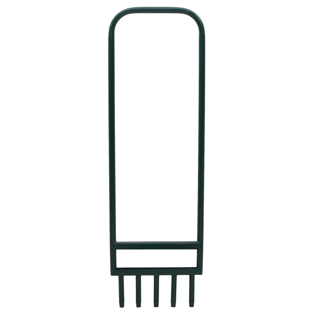 Gazonbeluchter met 5 holle tanden gepoedercoat staal groen