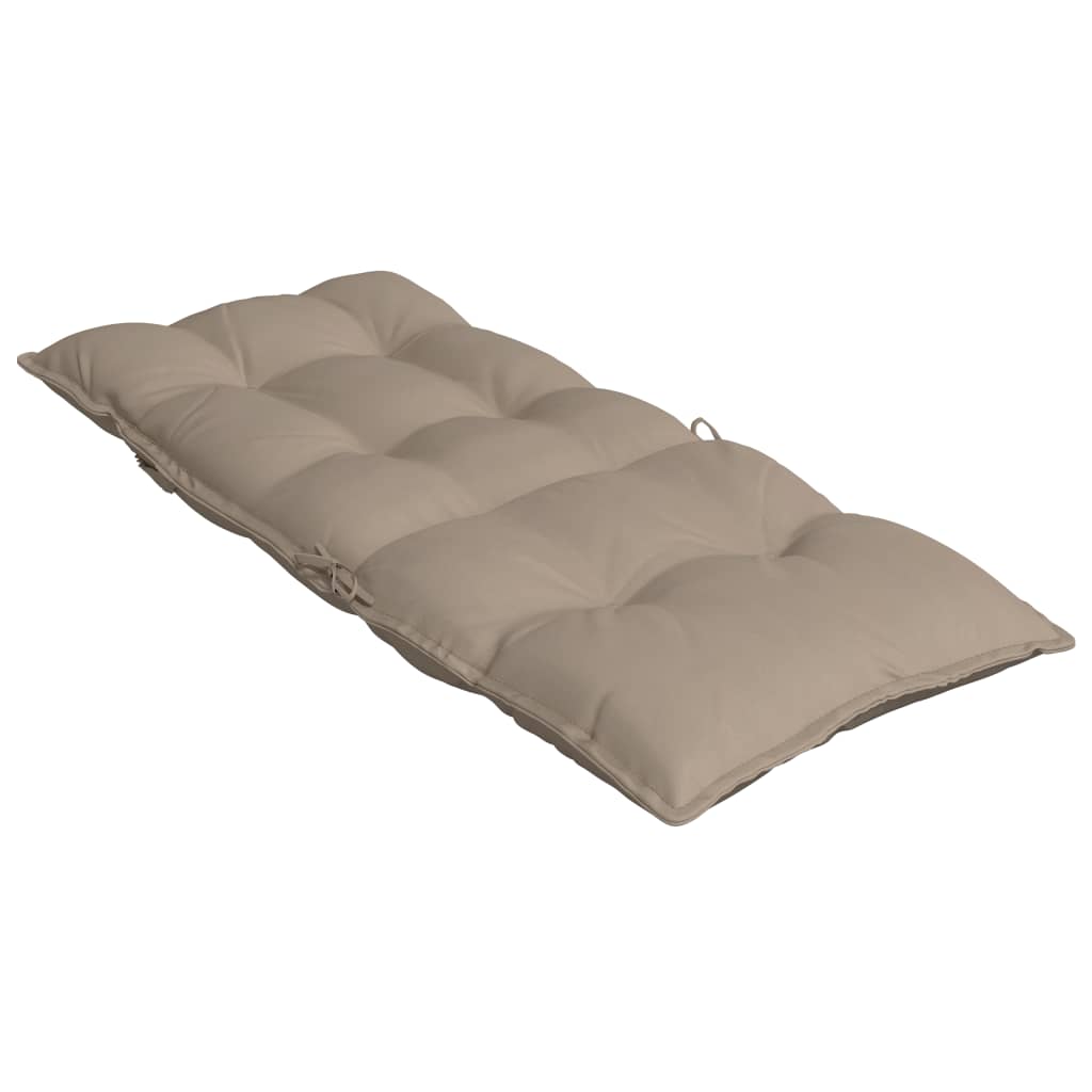 Stoelkussens 2 st hoge rug oxford stof taupe - AllerleiShop