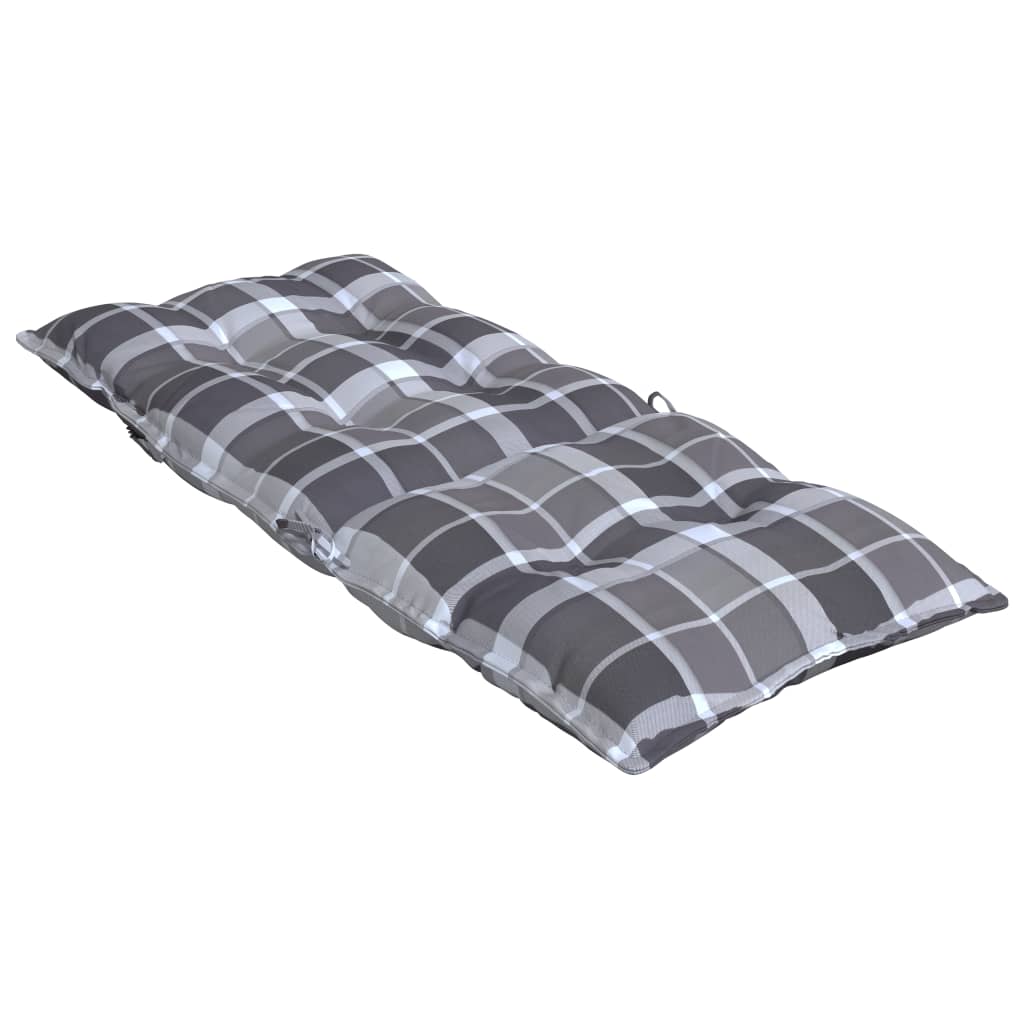 Stoelkussens 6 st hoge rug ruitpatroon oxford stof grijs - AllerleiShop