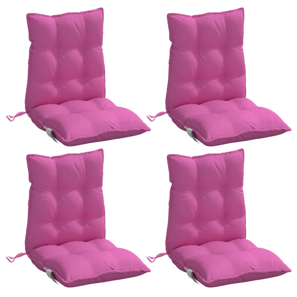 Stoelkussens 4 st lage rug oxford stof roze - AllerleiShop