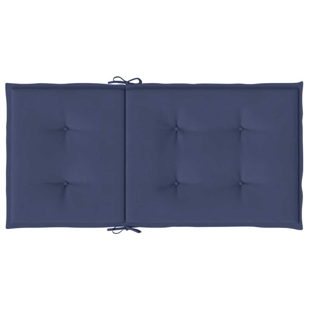 Stoelkussens 4 st lage rug stof marineblauw - AllerleiShop