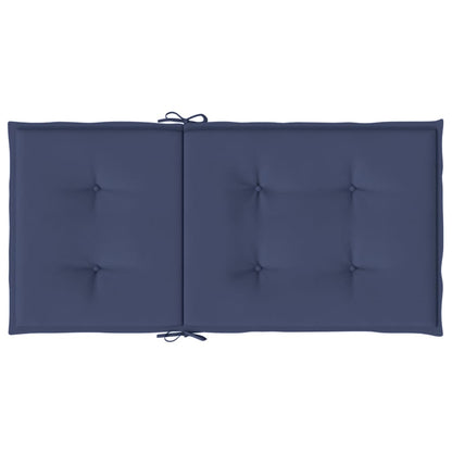 Stoelkussens 6 st lage rug stof marineblauw - AllerleiShop