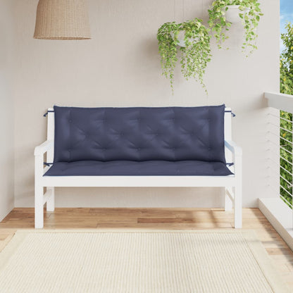 Tuinbankkussens 2 st 150x50x7 cm oxford stof marineblauw - AllerleiShop