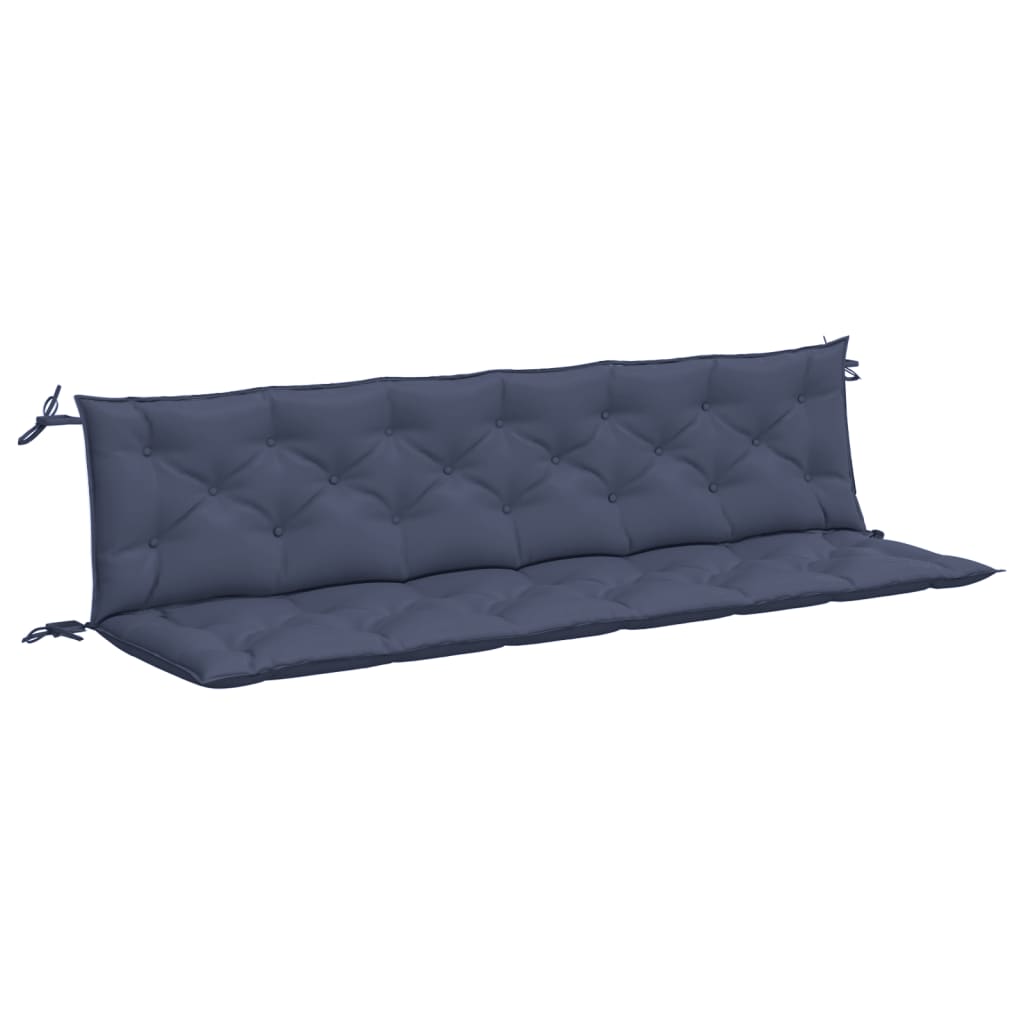 Tuinbankkussens 2 st 200x50x7 cm oxford stof marineblauw - AllerleiShop