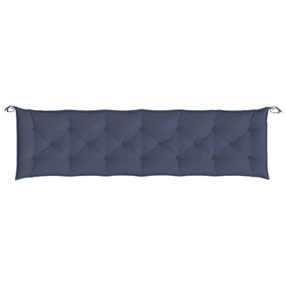 Tuinbankkussens 2 st 200x50x7 cm oxford stof marineblauw - AllerleiShop