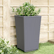 Plantenbakken 2 st 32,5x32,5x57 cm polypropeen grijs - AllerleiShop