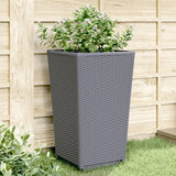 Plantenbakken 2 st 32,5x32,5x57 cm polypropeen grijs - AllerleiShop