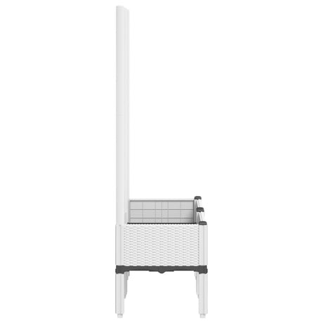 Plantenbak met latwerk 80x40x142 cm polypropeen wit - AllerleiShop