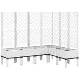 Plantenbak met latwerk 160x120x142 cm polypropeen wit - AllerleiShop