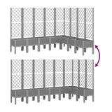 Plantenbak met latwerk 200x160x142 cm polypropeen lichtgrijs - AllerleiShop