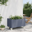 Plantenbak met wielen 80x50x54 cm polypropeen grijs - AllerleiShop