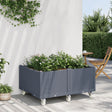 Plantenbak met wielen 100x80x54 cm polypropeen grijs - AllerleiShop