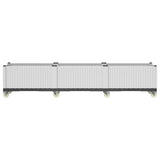 Plantenbak met wielen 240x50x54 cm polypropeen wit - AllerleiShop