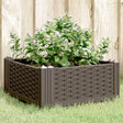 Plantenbak met pinnen 42,5x42,5x28,5 cm polypropeen bruin - AllerleiShop