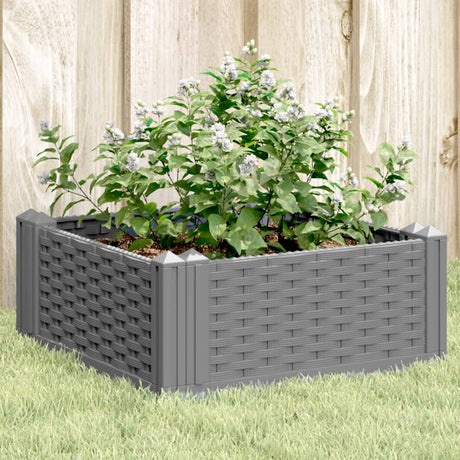 Plantenbak met pinnen 42,5x42,5x28,5 cm polypropeen lichtgrijs - AllerleiShop