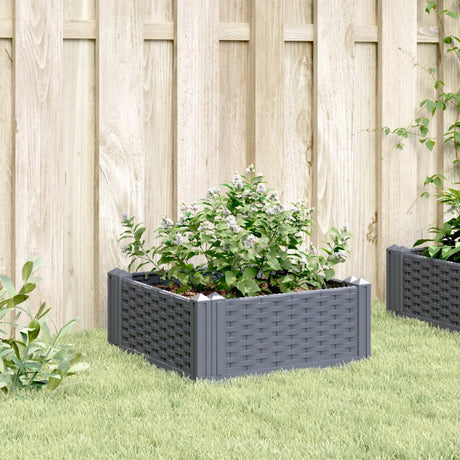 Plantenbak met pinnen 42,5x42,5x28,5 cm polypropeen grijs - AllerleiShop