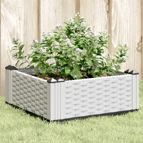 Plantenbak met pinnen 42,5x42,5x28,5 cm polypropeen wit - AllerleiShop