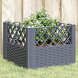 Plantenbak met pinnen 43,5x43,5x43,5 cm polypropeen grijs - AllerleiShop