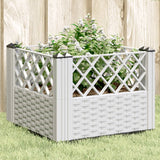 Plantenbak met pinnen 43,5x43,5x43,5 cm polypropeen wit - AllerleiShop